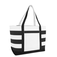 Sac fourre-tout rayé en toile de coton écologique avec logo personnalisé, recyclable, taille personnalisée, pour bureau et étude