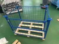 Équipement logistique, cage de stockage en treillis métallique galvanisé haute résistance de 1 tonne, panier, boîte, conteneur pour pièces automobiles