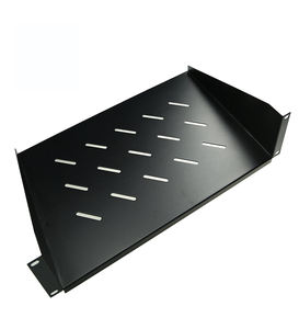 Étagère fixe et coulissante de 19 pouces pour racks 1U 2U, plateau cantilever en matériau SPCC, noir RAL9004, profondeur 250 mm 350 mm - Product Image 1
