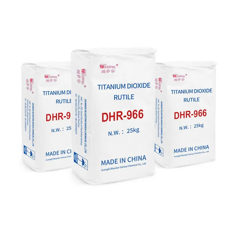 Rutilo Dióxido de titânio DHR-966 tio2 baixo preço por kg dióxido de titânio rutilo
