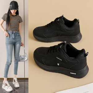 FQ109 Nouvelles baskets pour femmes printemps style coréen polyvalentes à semelle épaisse rehaussantes chaussures de sport décontractées blanches - Product Image 3