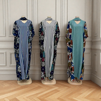 Nouvelle Robe Décontractée Ample à Rayures Imprimées Col V Manches Chauve-Souris Grande Taille pour Femme – Prévente 2026