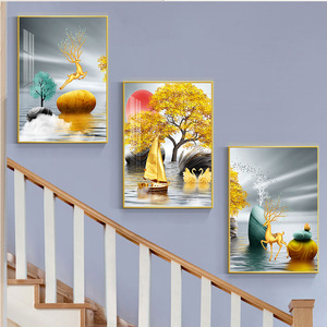 Pintura en lienzo de Arte <span class=keywords><strong>Abstracto</strong></span> dorado <span class=keywords><strong>gris</strong></span>, póster de lujo moderno, impresión sencilla, <span class=keywords><strong>cuadro</strong></span> de arte de pared contemporáneo para decoración del hogar - Product Image 5