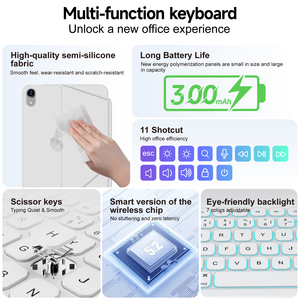 Laudtec F25 <b>Tablet</b> Case with <b>Keyboard</b> for Ipad Mini 6/7 Detachable Magnetic Cover With 7 Colors Backlight Auto-Lock Function - Product Image 6