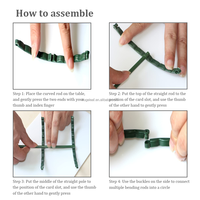 Cage à anneau demi-rond vert, Support de fleur, piquet en plastique, cadre de Support de plante de jardin avec Clips pour légume