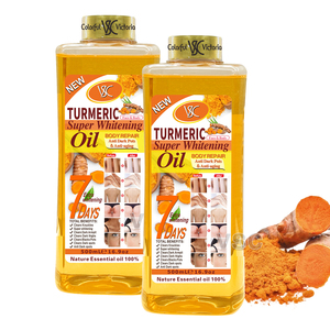 Huile Corporelle et <span class=keywords><strong>Visage</strong></span> Éclaircissante Naturelle en Vrac, 500ml 1000ml, OEM Usine, Huile Super Curcuma <span class=keywords><strong>Veet</strong></span> Gold pour Éclaircir la Peau - Product Image 1