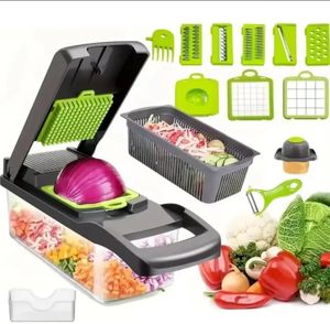 Wholesale Eco-Friendly Dishwasher Safe Multipurpose 15 In1 Dual Use Stainless Steel <b>Vegetable</b> Cutlery <b>Cutter</b> Dicing Kitchen Tool - Product Image 4