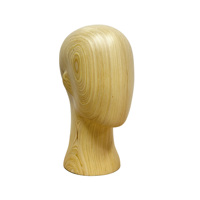 Support de tête de mannequin vintage en bois massif de haute qualité pour présentoir de bijoux et chapeaux, idéal pour la boutique et la décoration antique