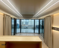 CGCH Conteneur Capsule Préfabriqué Transparent, Capsule Spatiale Mobile Commerciale pour Hôtel, Cabine Villa Étanche en Aluminium