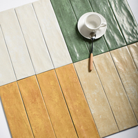 Moderne Retro-Feuerziegel-Matte Handgefertigte Keramikfliesen 75x300mm Antibakteriell Verschleißfest Vintage Distressed-Textur für