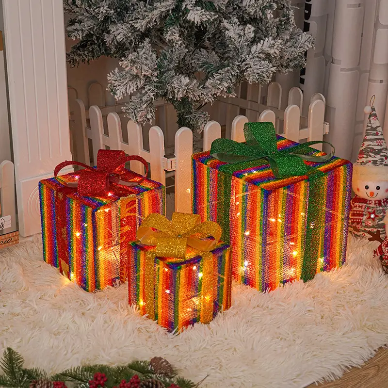 Рождественские подарочные пакеты с подсветкой