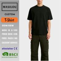 T-shirt vierge unisexe personnalisé OEM 100 % coton 180 GSM tricoté, sérigraphié, haute qualité, col anti-boulochage, respirant, décontracté
