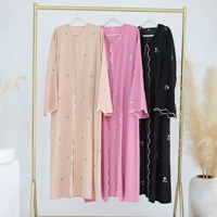 Vêtements islamiques Sharut, Turquie, Eid Ramadan, kimono modeste, robe abaya pour femmes musulmanes, broderie florale, Nida, Dubaï
