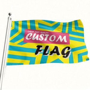 Banderas Personalizadas de Tela de Alta Calidad con Impresión a Todo Color, Promocionales y Publicitarias, de Una o Dos Caras, con 2 Ojales - Product Image 1