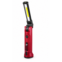 Lampe de travail LED portable rechargeable, flexible et rotative, en ABS, blanc froid, à intensité variable, 350 lumens, avec clip magnétique