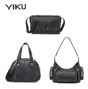 Sac à bandoulière pour femme YIKU OEM ODM avec logo personnalisé, <span class=keywords><strong>petit</strong></span> sac en cuir PU pur, fermeture éclair, sangle réglable - Product Image 4