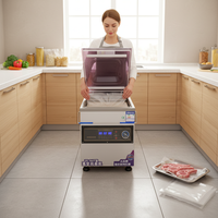 Machine d'emballage sous vide à haute efficacité à fonctionnement continu 340T pour légumes, usage industriel et domestique SS304