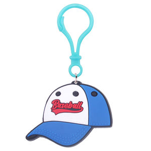 Großhandel Anime Cartoon 2D UV-Bedruckte Gummi-PVC Wasserdichte Leichte Schlüsselanhänger Ringe Weihnachtsdekoration Vintage Baseball - Product Image 2