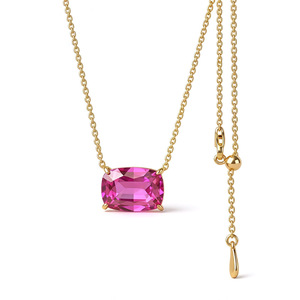 Collier Minimaliste Simple et Coloré avec Zircon Cubique Rond, Ovale ou Rectangulaire – Bijou Fin - Product Image 4