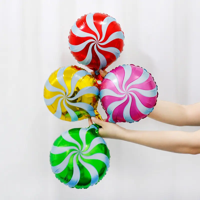 10inch Windmill Lollipop Candy Foil balloon for Easter Birthday Children Wedding Party Decoration Helium Balloons