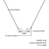 Collier avec empreinte de patte (1 à 6) pour animaux de compagnie, bijoux commémoratifs pour les amoureux des animaux, idéal pour le dropshipping