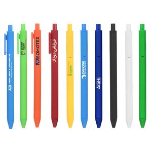 Stylo bille rétractable en métal et plastique, 1,0 mm, noir, multicolore, avec revêtement en caoutchouc, logo personnalisé, OEM, vente en gros - Product Image 4