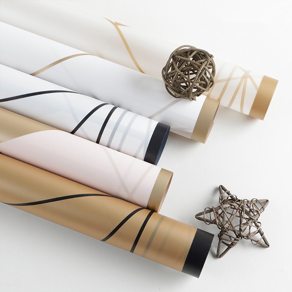 57cm Double-Sided Waterproof Gift Wrapping Paper Sheet Flower-Printed Paper for Gift Wrapping