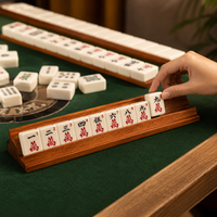 Supports magnétiques en bois pour tuiles de Mahjong avec poussoirs magnétiques, accessoire de jeu de Mahjong en bois pour table de Mahjong américain