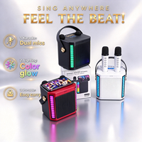 Enceinte de karaoké avec micro et Bluetooth, double micro sans fil, 10 watts, 2400 mAh, DSP, enceintes de karaoké portables 928