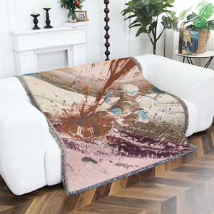 Coperta <span class=keywords><strong>in</strong></span> Tessuto Jacquard Personalizzata OEM con Motivi Anime e Calcio, Misto Poliestere e <span class=keywords><strong>Cotone</strong></span>, Morbida, Resistente e Anti-sbiadimento - Product Image 4