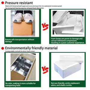 Lạnh lạnh lá bọt mát nổi hộp nhiệt cách điện carton cho vận chuyển nóng và thực phẩm đông lạnh - Product Image 3