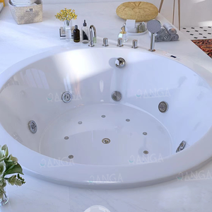 Outdoor Accuzzier Spa Whirlpool Runde Whirlpool Massage Badewanne Gebrauchtes Badezimmer mit LED Light Bubble Badewanne - Product Image 6