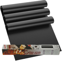 Feuilles de cuisson pour Barbecue, 2 pièces, tapis de protection antiadhésif pour Grill, PTFE, revêtement de four