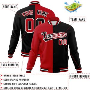 เสื้อแจ็คเก็ตเบสบอลแบบกำหนดเอง แจ็คเก็ต Letterman แบบแยกส่วน เสื้อแจ็คเก็ตกันลมน้ำหนักเบา สำหรับผู้ใหญ่และเยาวชน - Product Image 2