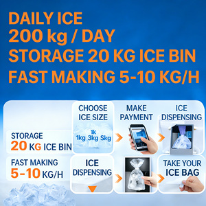 เครื่องทำน้ำแข็งอัตโนมัติแบบหยอดเหรียญสำหรับสถานีบริการน้ำมัน - Product Image 3