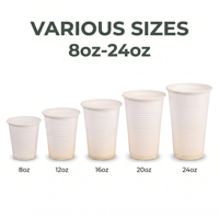 Gobelet jetable compostable personnalisé en canne à sucre 5 6 7 9 12 oz, écologique, certifié BPI, sans PFAS, 100 % végétal, pour café, thé, boissons froides