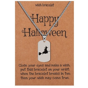 Collier pendentif chien en acier inoxydable pour Halloween, bijou de fête à thème dessin animé - Product Image 5