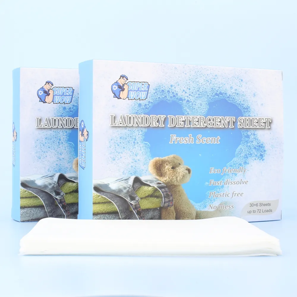 Private Label Customized Super Condensed Laundry Detergent Sheets/OEM Easy Carry Laundry Tablets/ECO-Friendly Detergent