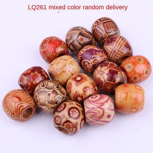 20pcs trang sức phụ kiện lỗ lớn hạt gỗ tóc giả tóc vòng màu đen bẩn braids trang trí vòng khóa headdress hạt DIY - Product Image 6