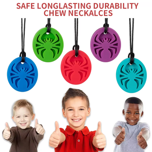 Colgante de silicona Oral Motor Aids Collar de dentición <span class=keywords><strong>para</strong></span> masticadores agresivos con autismo, TDAH, SPD o necesidad especial - Product Image 2