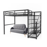 ZOIFUN – mobilier de dortoir au Design Simple pour étudiants et adultes, lits superposés en métal avec escaliers