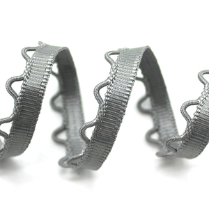 Cinta Elástica Jacquard de 1.2cm con Diseño de Espiga a Rayas, Ecológica, 100% Poliéster para Zapatos y Ropa - Product Image 2