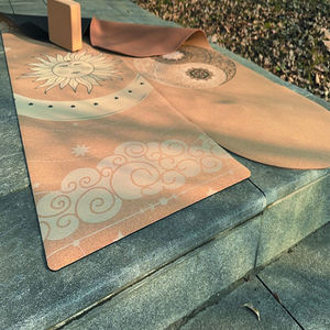 Tapete de Yoga de Corcho Suave y Transpirable - Diseño Transparente con Tinta Blanca, Seguro para Bebés, Resistente a las Arrugas, Inodoro e Ideal para Prácticas en Casa/Gimnasio - Product Image 3