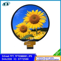 Écran LCD TFT IPS rond de 3.6 pouces 544x506 RVB 40 broches | Module d'écran circulaire personnalisé Fabricant de solutions intégrées ST72566