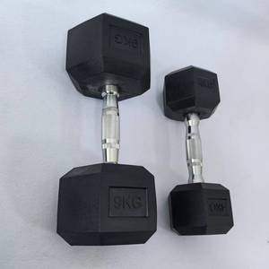 Giá Thấp Bán Buôn 5Kg-50Kg Người Đàn Ông Phụ Nữ Nhà Phòng Tập Thể Dục Trọng Lượng Miễn Phí Tập Thể Dục Cao Su Bền Hex Quả Tạ - Product Image 2