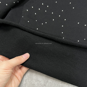 Sweat à capuche en éponge française de haute qualité unisexe logo imprimé personnalisé sweats à capuche en coton Boxy lourd strass fabricants de sweats à capuche - Product Image 5