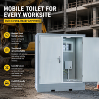 Unité Sanitaire Mobile Préfabriquée Moderne pour Chantier de Construction – Toilettes Portables, Salle de Bain, Lavabo – Durable et Écologique