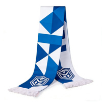 Fabrik-Großhandel Maßgefertigte Bestickte Logo-Sportverein Fußballschals Jacquard-Strick Fußballteam-Fanschals