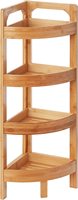 Étagère d'angle en bambou à 4 niveaux pour rangement d'épices de salle de bain, type sur pied, non pliable, support à vaisselle multifonction