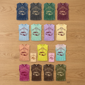 เสื้อยืดคอกลมแขนสั้นผู้ชาย ผ้าเจอร์ซีย์ 100% คอตตอน พิมพ์ลายแบบ Acid Wash 160gsm (47) - Product Image 3